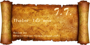 Thaler Tímea névjegykártya