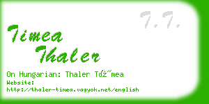 timea thaler business card